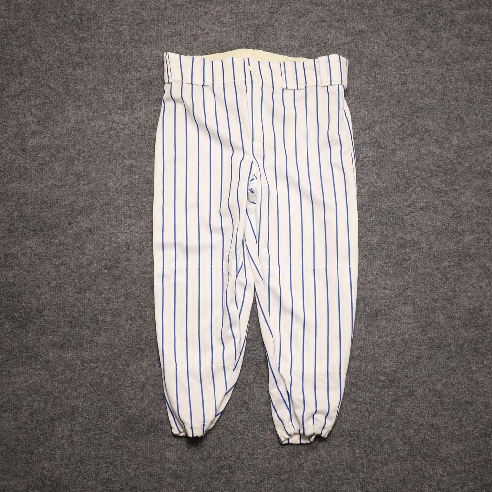 EAGLE USA Pants Youth 18-20 White Blue Pinstripe Baseball Uniform Elastic Cuff